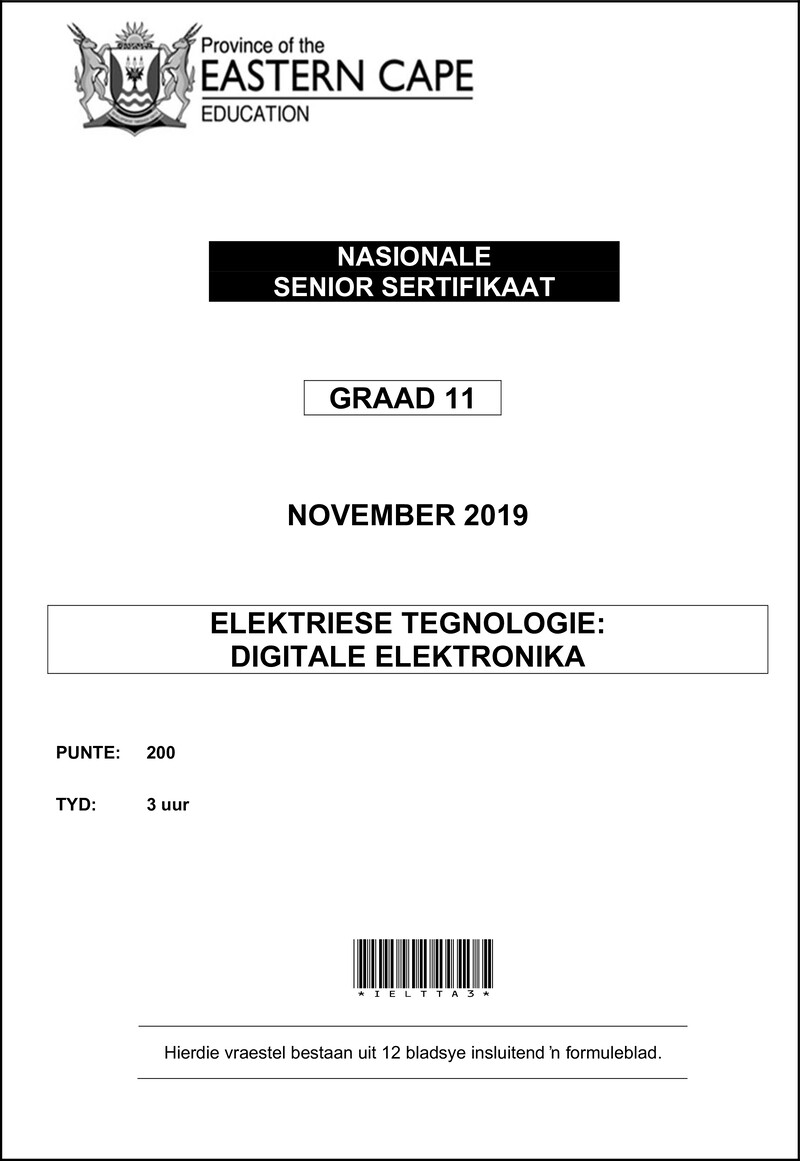Elec Tech QP Gr11 Nov 2019 Digital Afr D