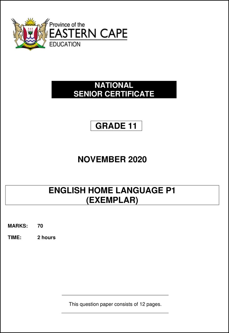 Eng Hl P1 Gr11 Nov2020