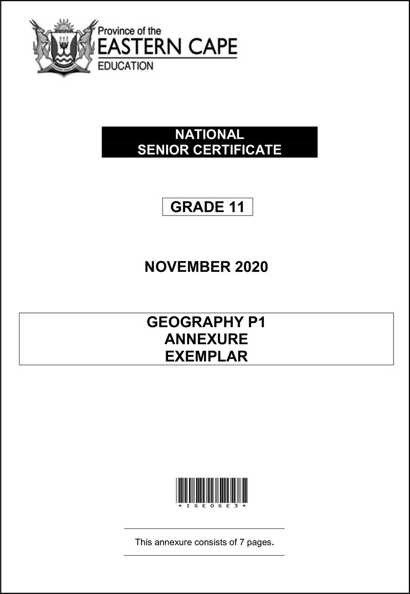 Geography P1 Gr11 Annexure Nov2020 Eng D