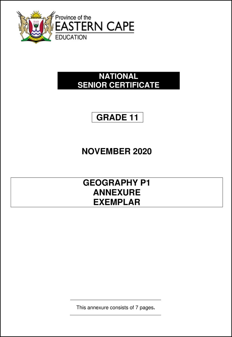 Geography P1 Gr11 Annexure Nov2020 Eng
