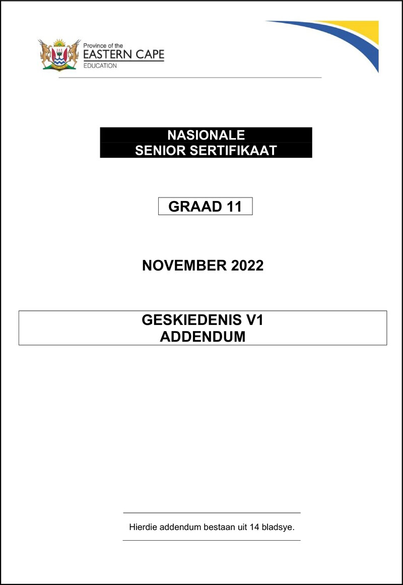 History P1 Gr11 Adden Nov2022 Afr