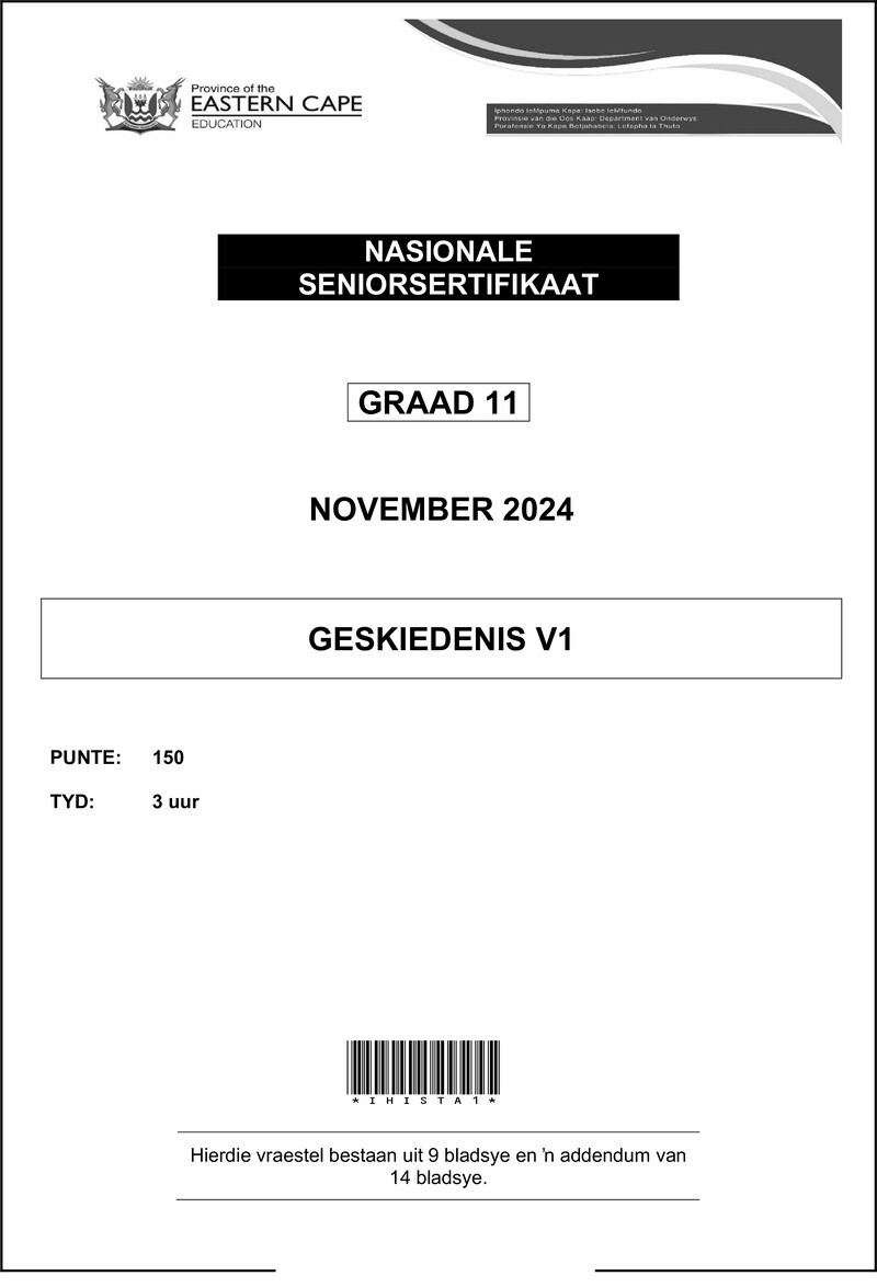 History P1 QP Gr11 Nov 2024 Afr D