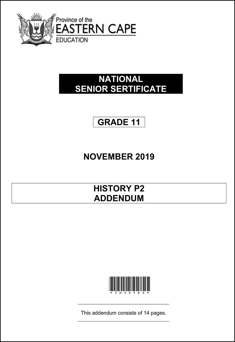 History P2 Addendum Gr11 Nov2019 Eng D