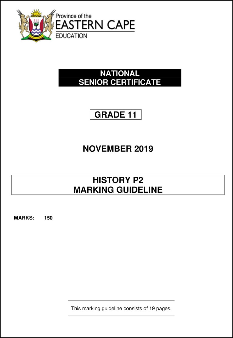 History P2 Memo Gr11 Nov Eng