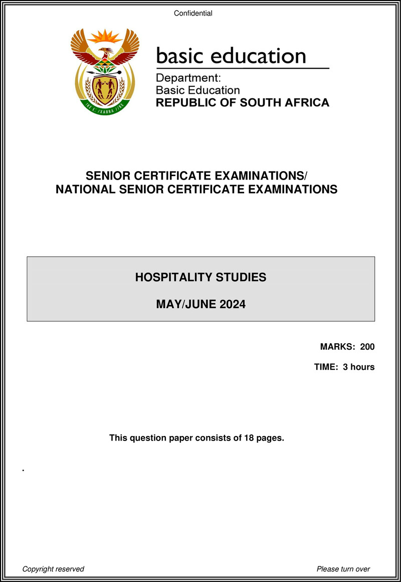 Hospitality Studies May June 2024 Eng