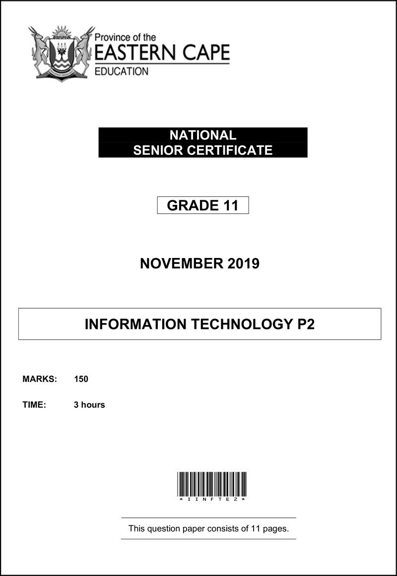 Info Tech P2 Gr11 QP Nov2019 Eng D