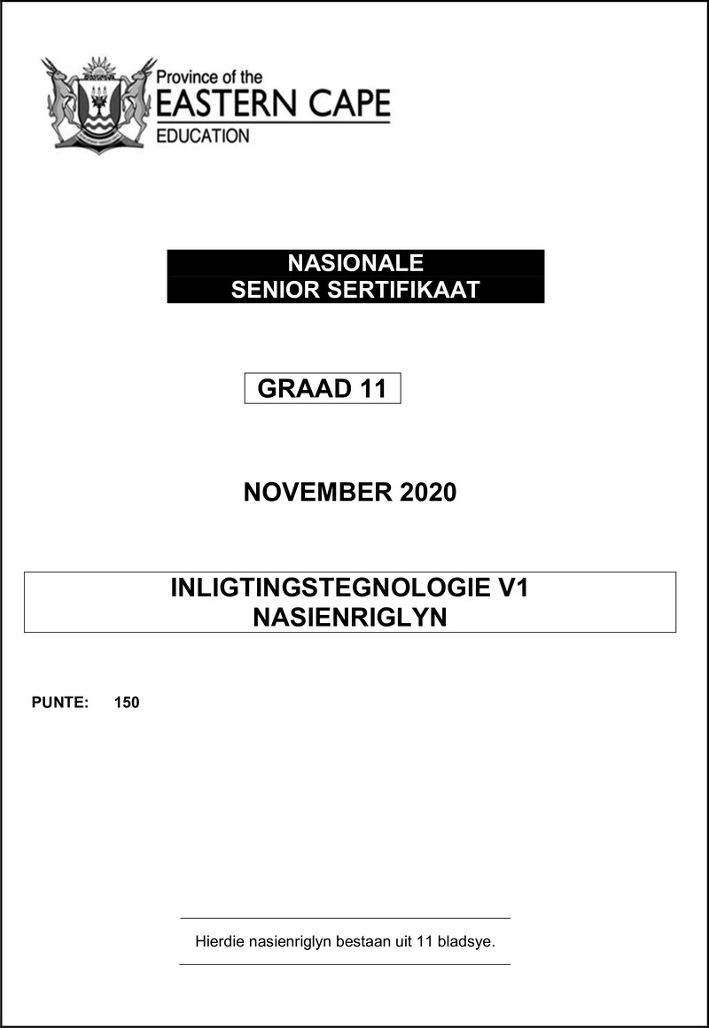 It P1 Memo Gr11 Nov 2020 Afr D