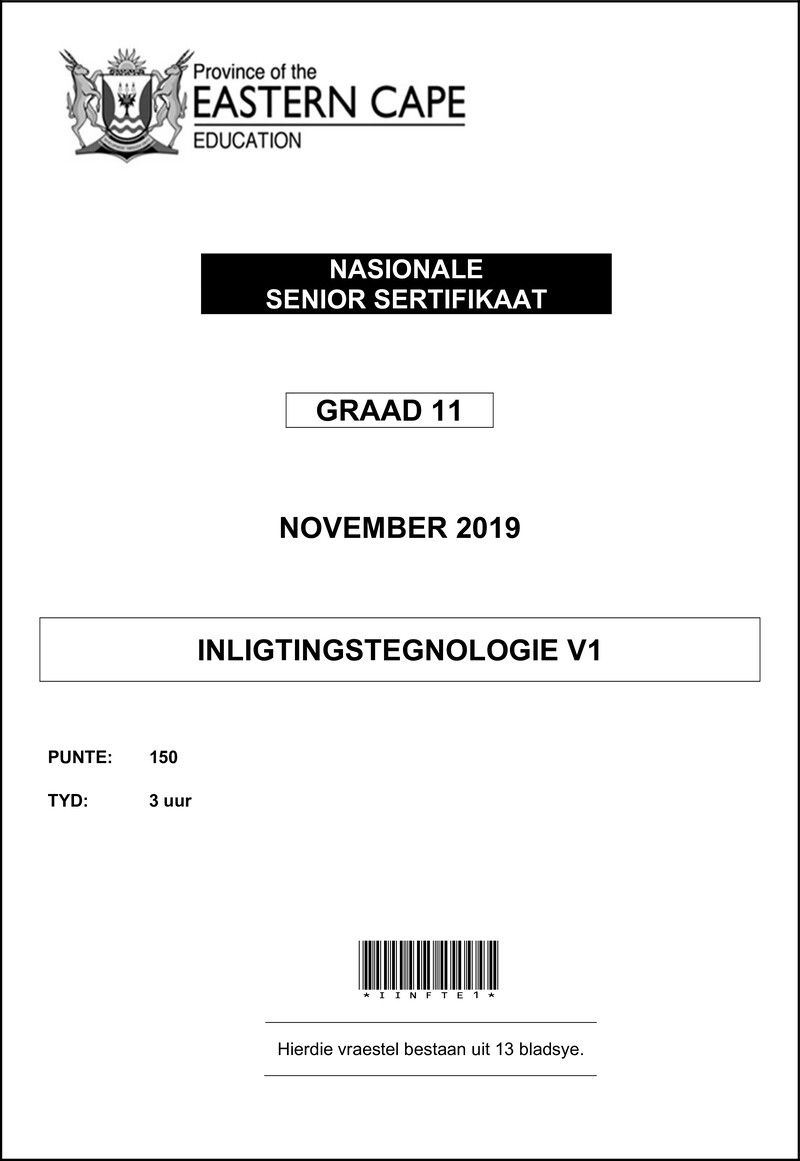 It P1 QP Gr11 Nov 2019 Afr D