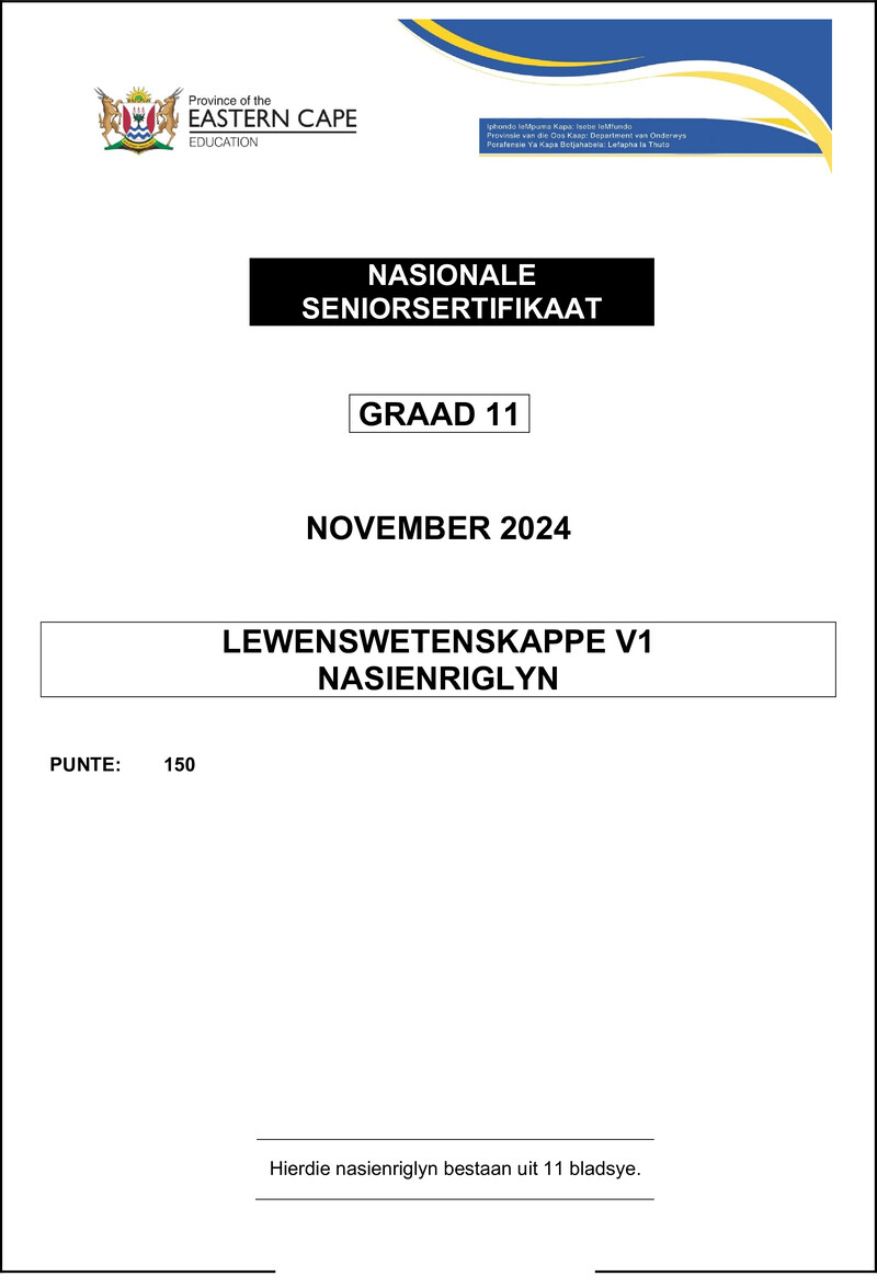 Life Sciences P1 Gr11 Memo Nov2024 Afr