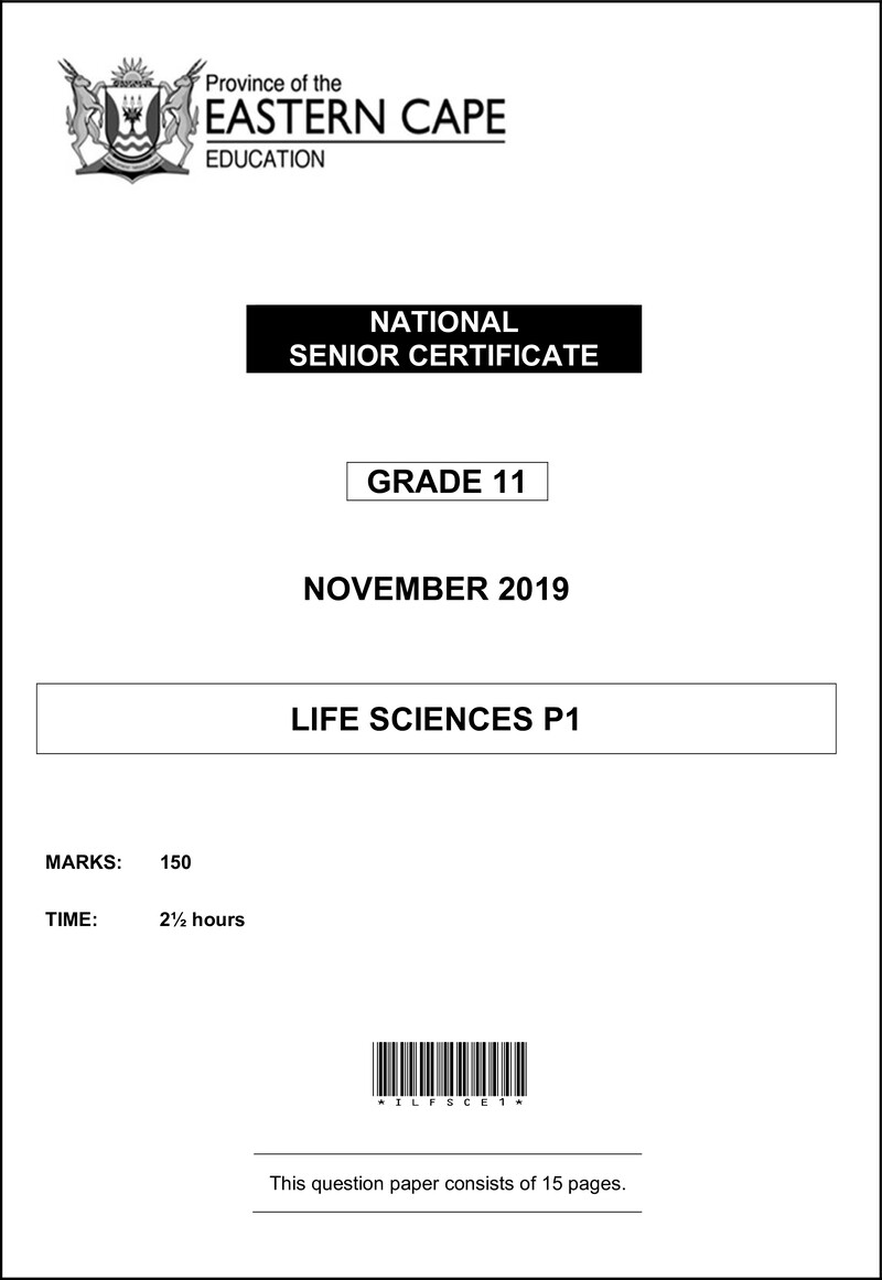 Life Sciences P1 Gr11 QP Nov2019 Eng D