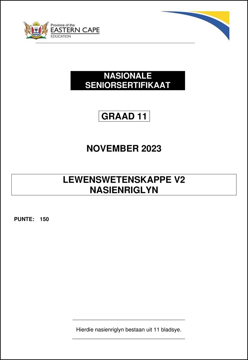 Life Sciences P2 Gr11 Memo Nov 2023 Afr