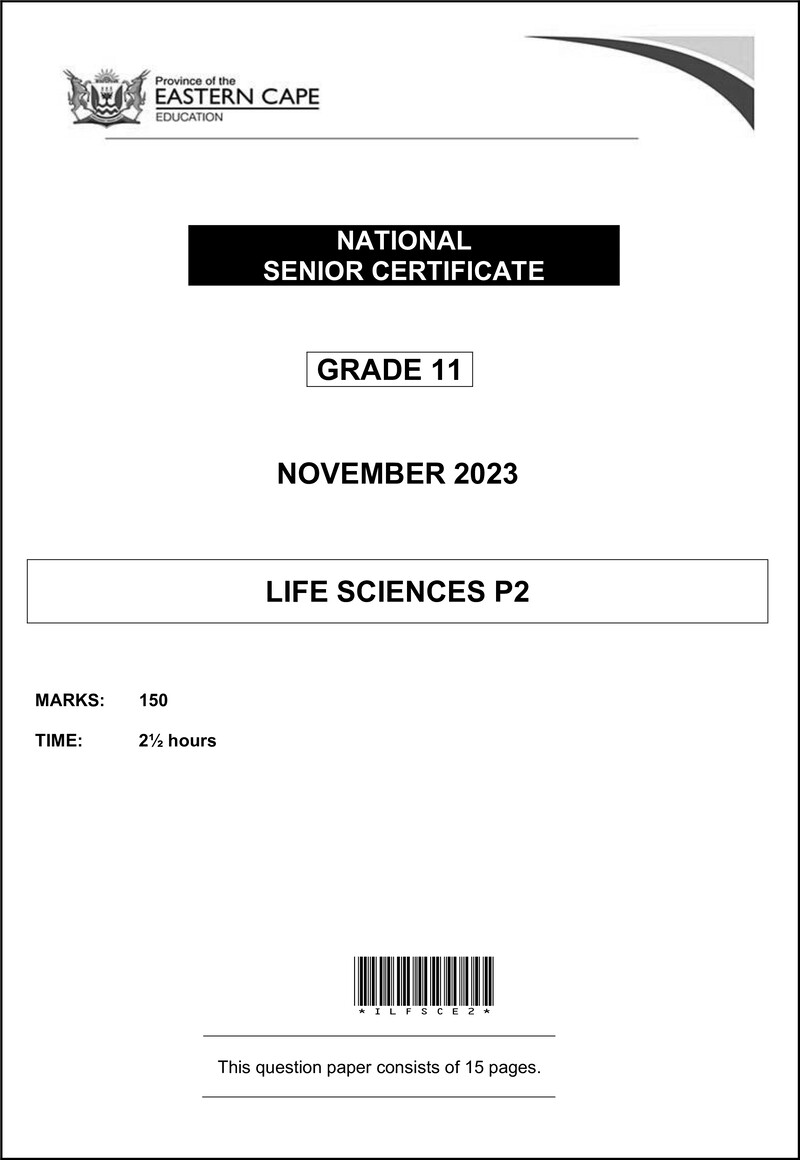 Life Sciences P2 Gr11 QP Nov 2023 Eng D