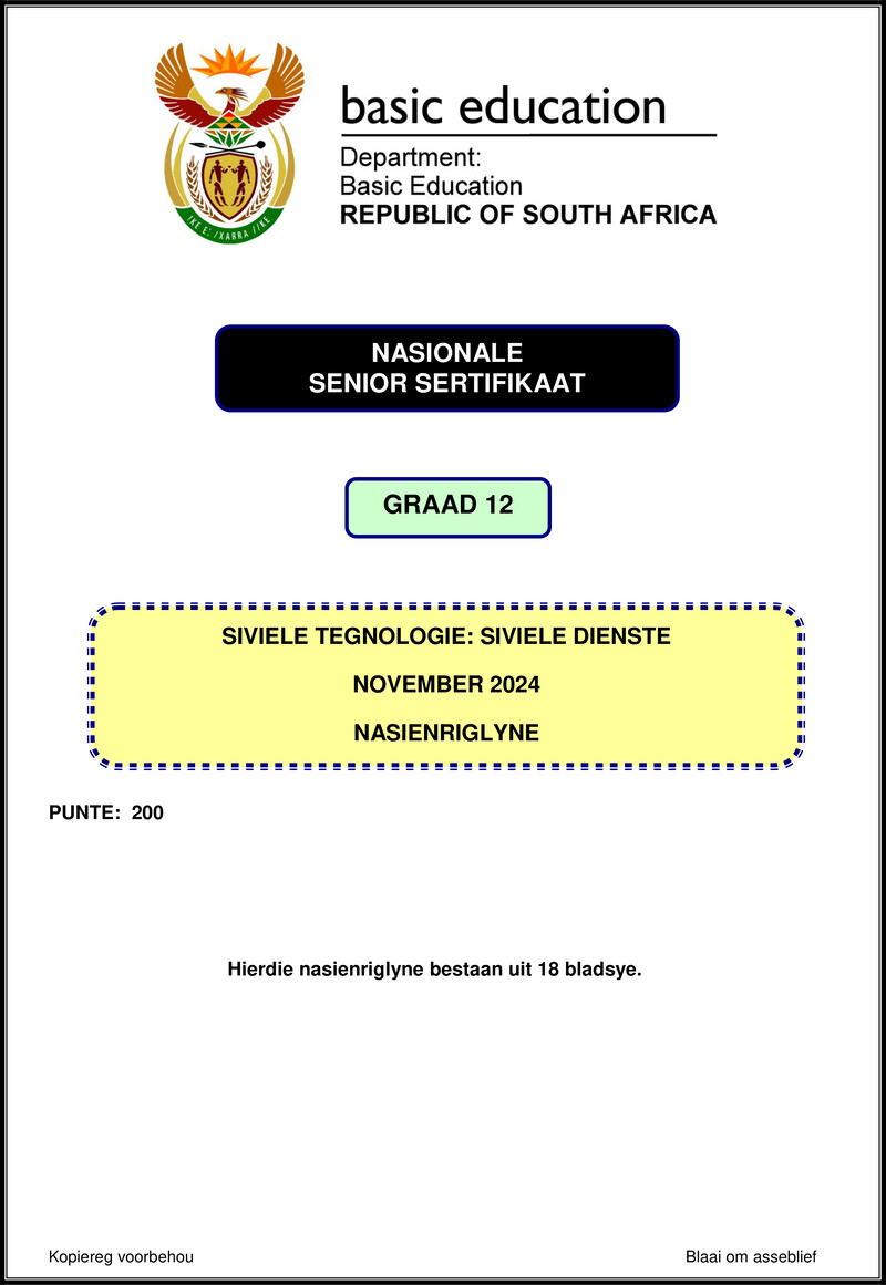 Civil Technology Nov 2024 Civil Services Mg Afr Gr12