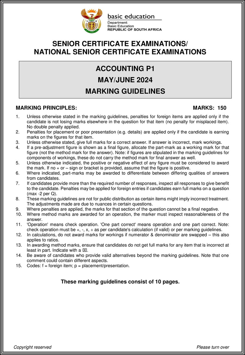 Accounting P1 May June 2024 Mg Eng Gr12