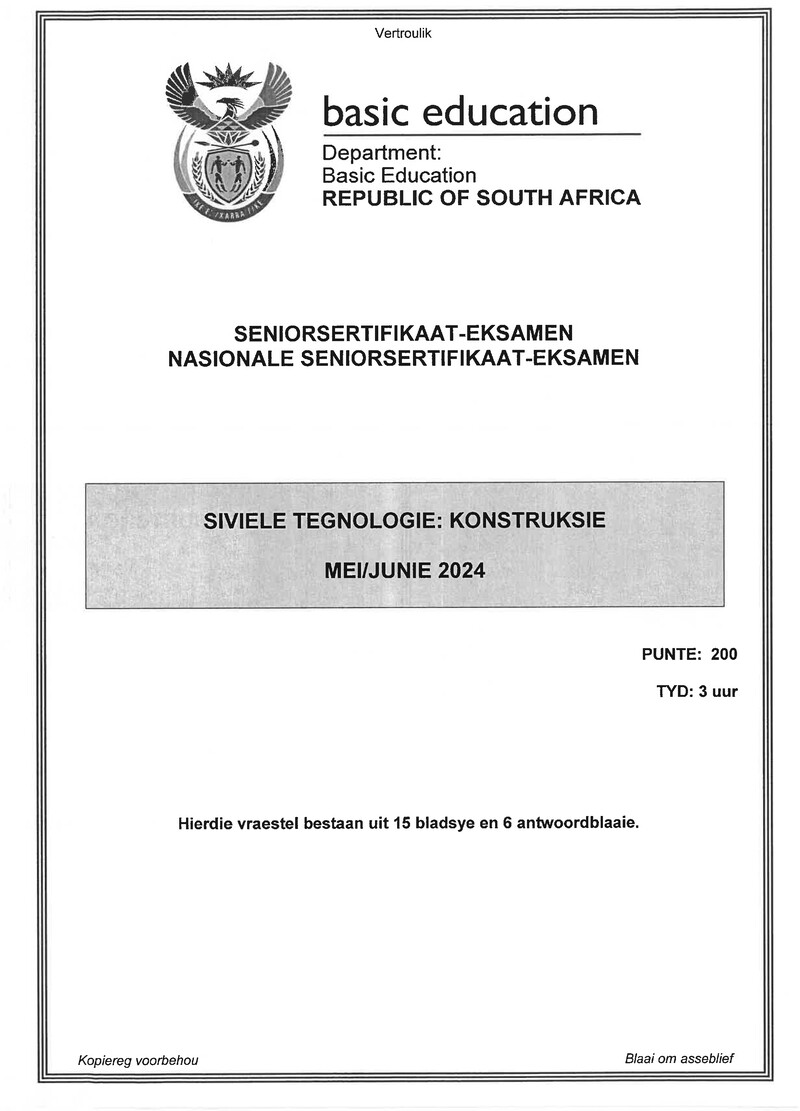 Civil Technology May June 2024 Construction Afr Gr12