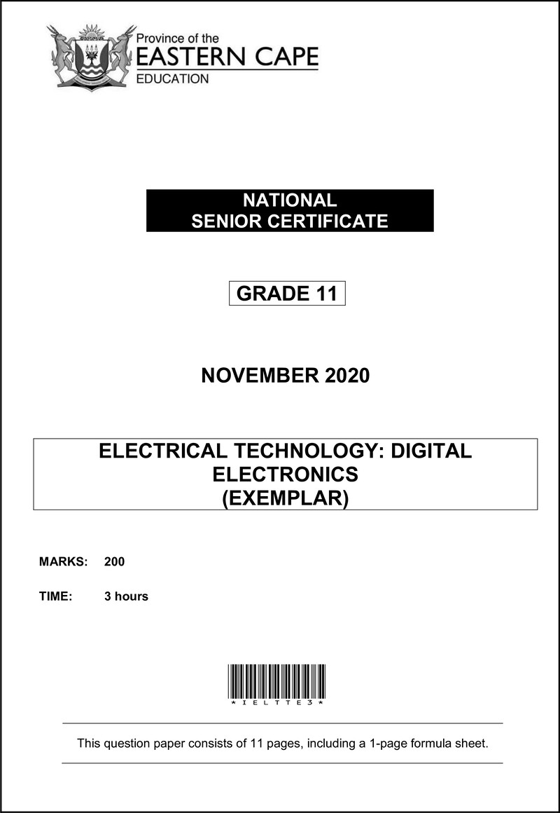 Electrical Tech QP Digital Nov2020 Eng D Gr12