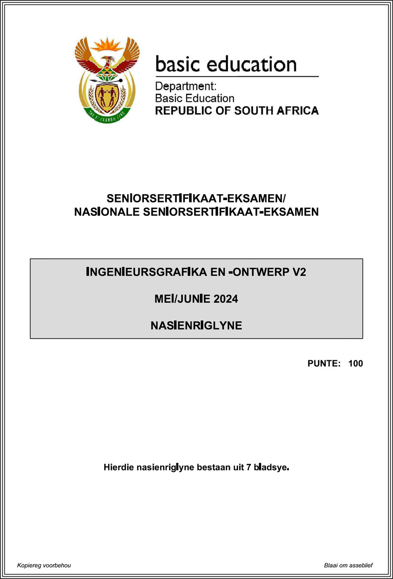 Engineering Graphics Design P2 May June 2024 Mg Afr Gr12