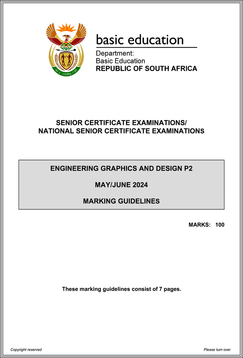 Engineering Graphics Design P2 May June 2024 Mg Eng Gr12