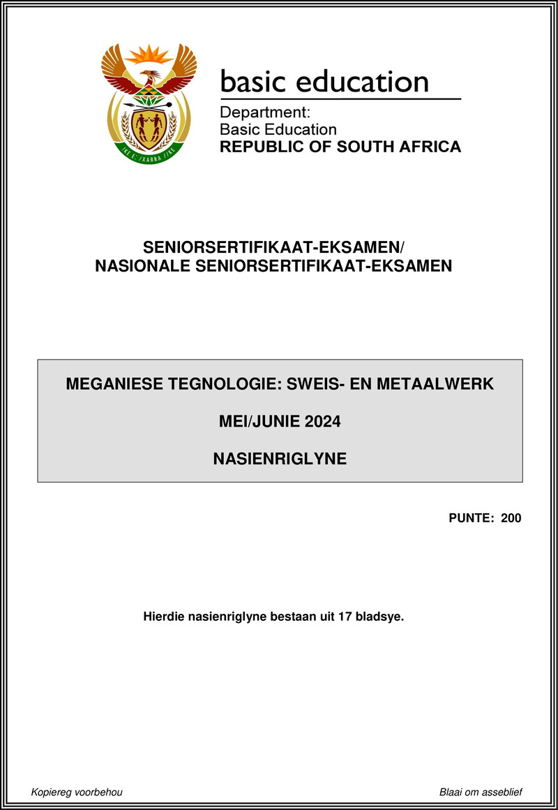 Mechanical Technology May June 2024 Welding And Metalwork Mg Afr Gr12