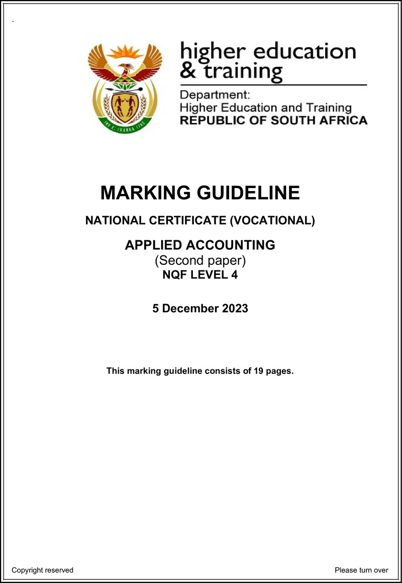 Nc200 Applied Accounting L4 P2 Nov Memo 2023 Signed Off