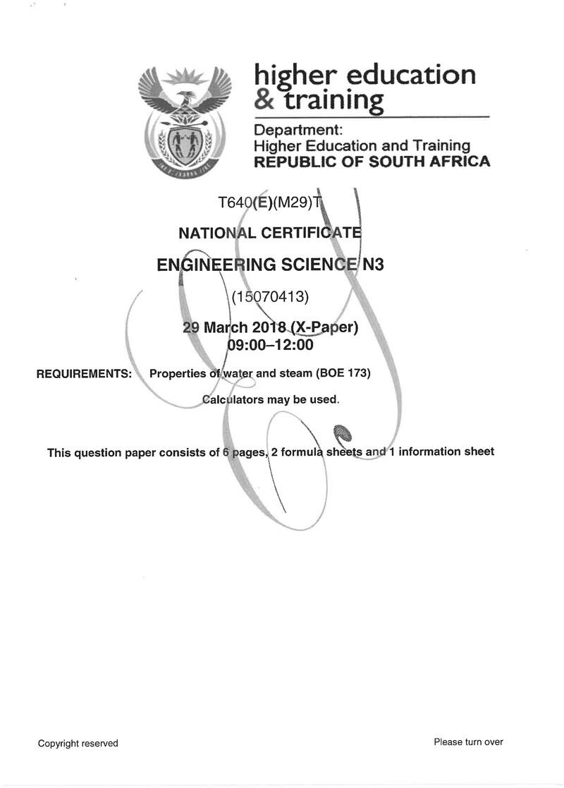 Science N3 Exam Paper 2 2018 preview