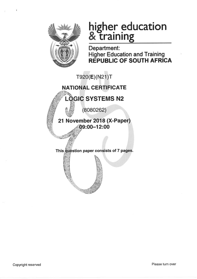 Systems N2 Exam Paper 3 2018 preview