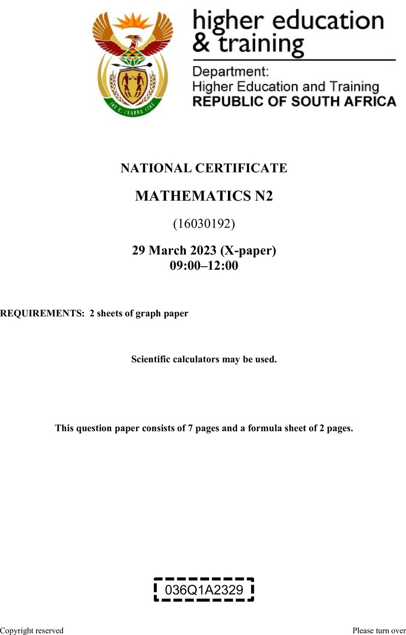 T1000 Mathematics N2 QP April 2023 Sign Off