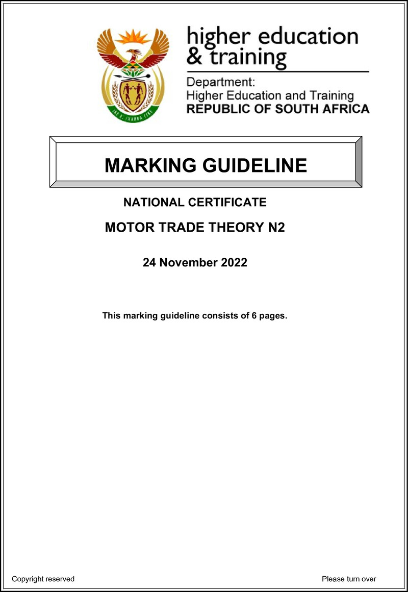 T1230 Motor Trade Theory N2 Nov MG Sign Off preview