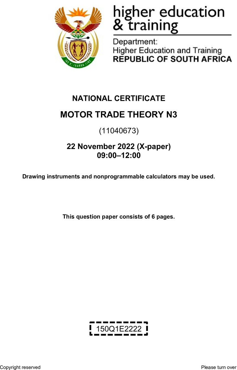 T1240 Motor Trade Theory N3 QP Nov 2022 Sign Off 1