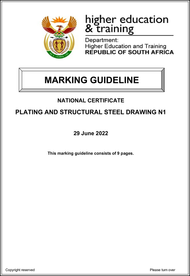 T1330 Plating And Structural Steel Drawing N1 Aug Memo 2022