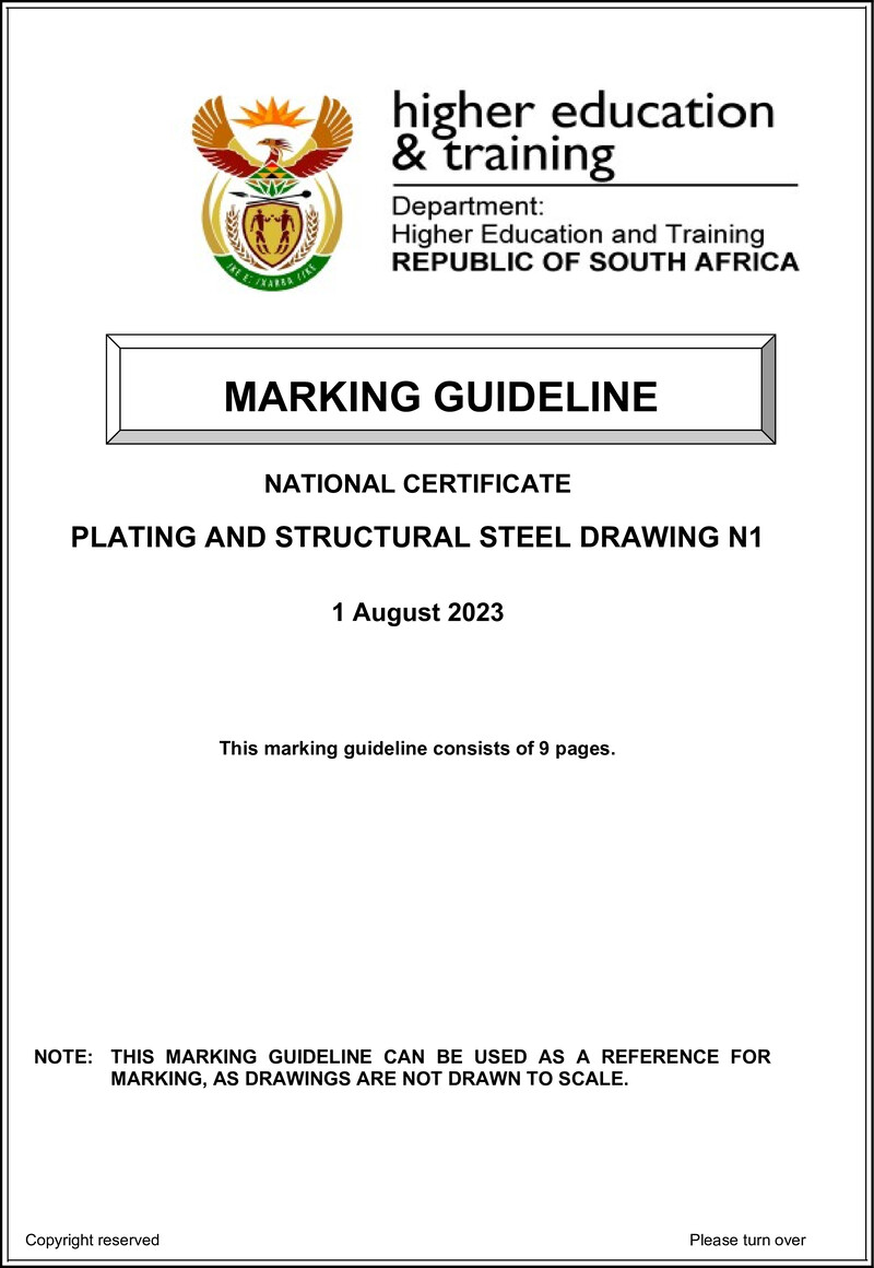 T1330 Plating And Structural Steel Drawing N1 Memo Aug 2023 Edited