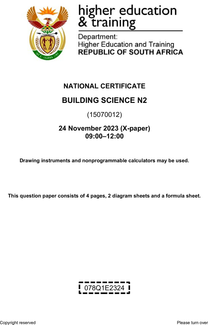 T240 Building Science N2 QP Nov Umalusi 2023 Sign Off preview
