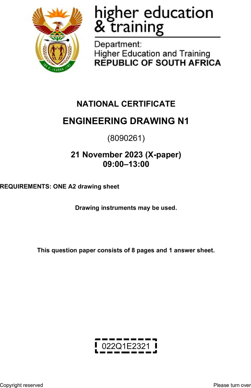 T570 Engineering Drawing N1 QP Nov 2023 Ed preview