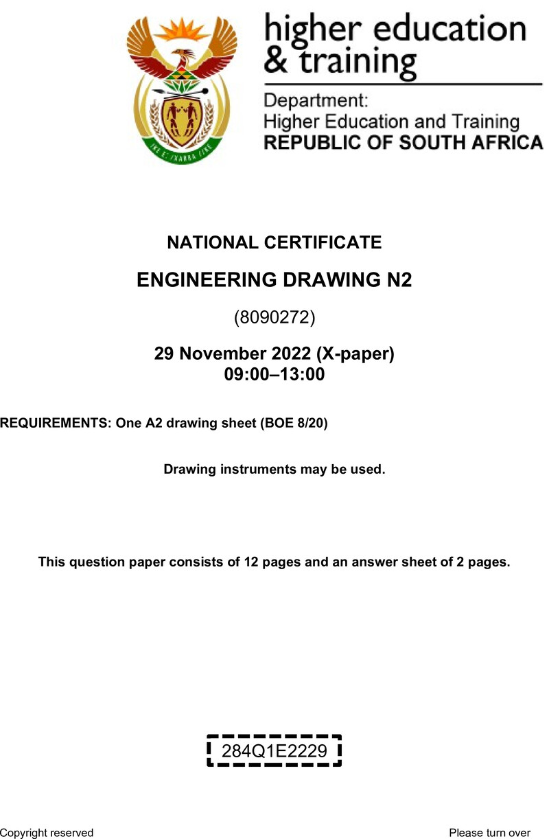 T580 Engineering Drawing N2 QP Nov 2022 Sign Off preview
