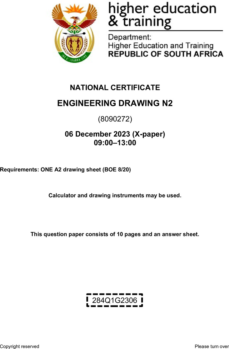 T580 Engineering Drawing N2 QP Nov 2023 Sign Off preview