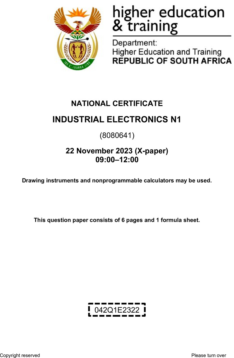 T750 Industrial Electronics N1 QP Nov 2023