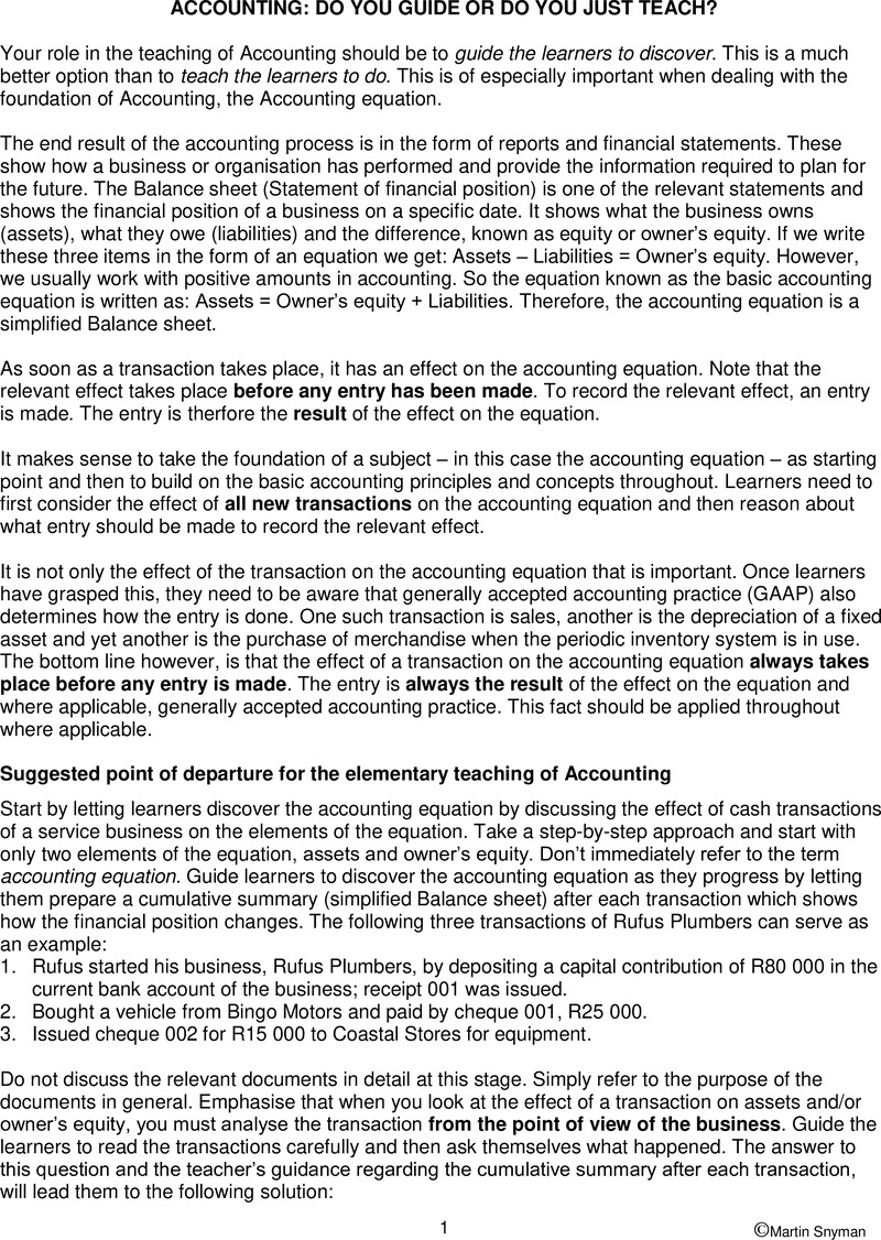 Accounting Guide Or Teach