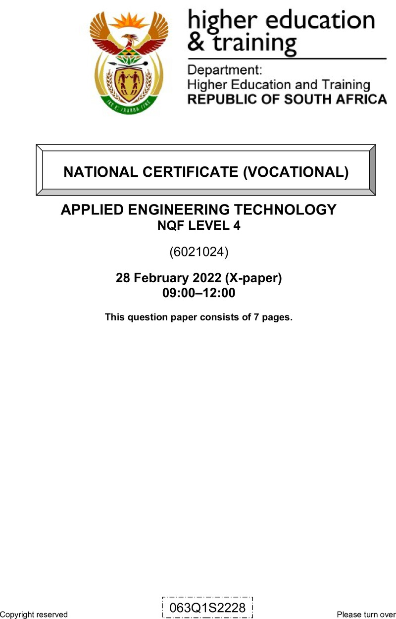 Applied Engineering Technology L4 QP Feb 2022 preview