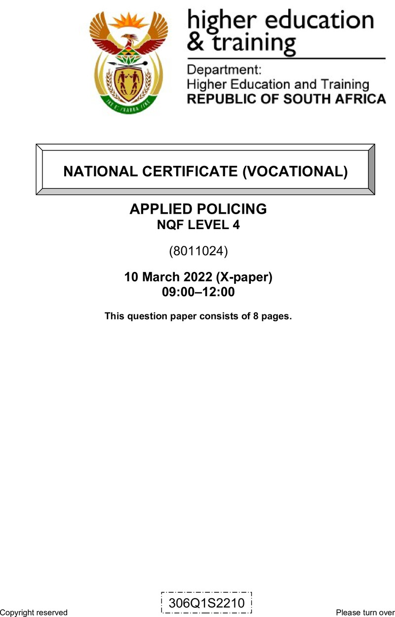 Applied Policing L4 QP Feb 2022 preview