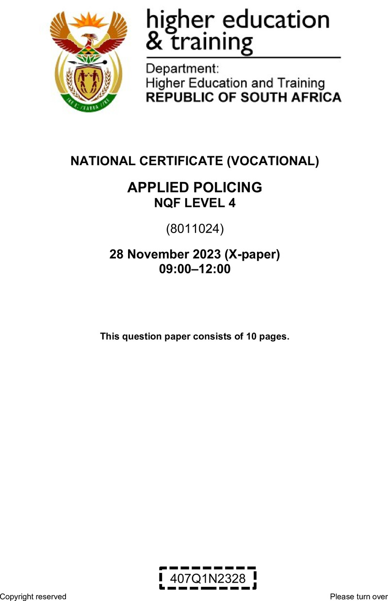 Applied Policing L4 QP Nov 2023 preview