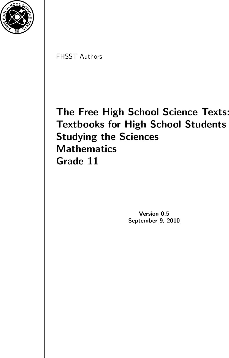 Mathematics Gr11 Textbook