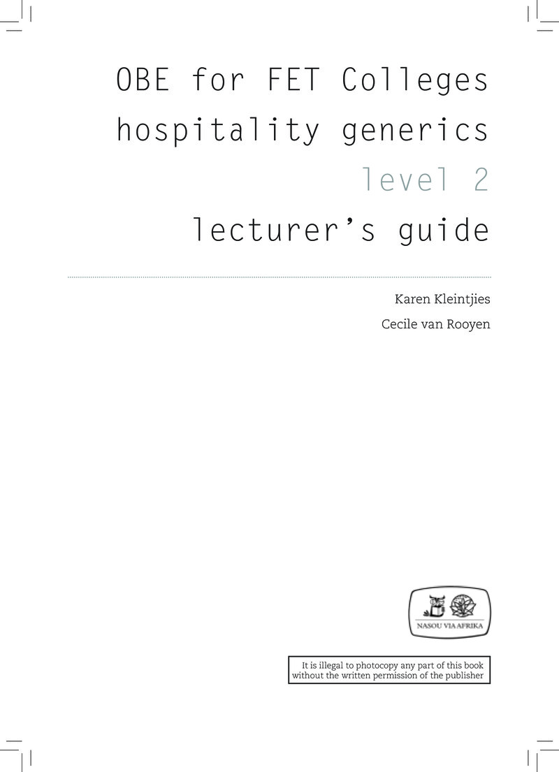 Hospitality Generics L2 Lg