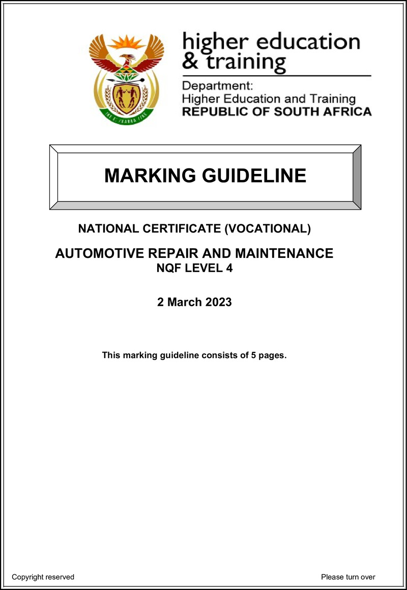 Nc340 Automotive Repair And Maintenance L4 Memo Feb 2023 Signed Off