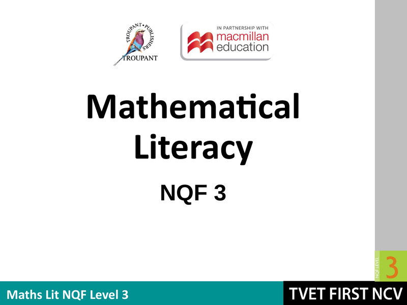 Mathematical Literacy Level 3 Module 8 Lg cover
