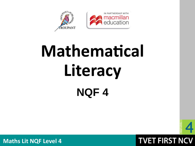 Mathematical Literacy Level 4 Module 1 Lg