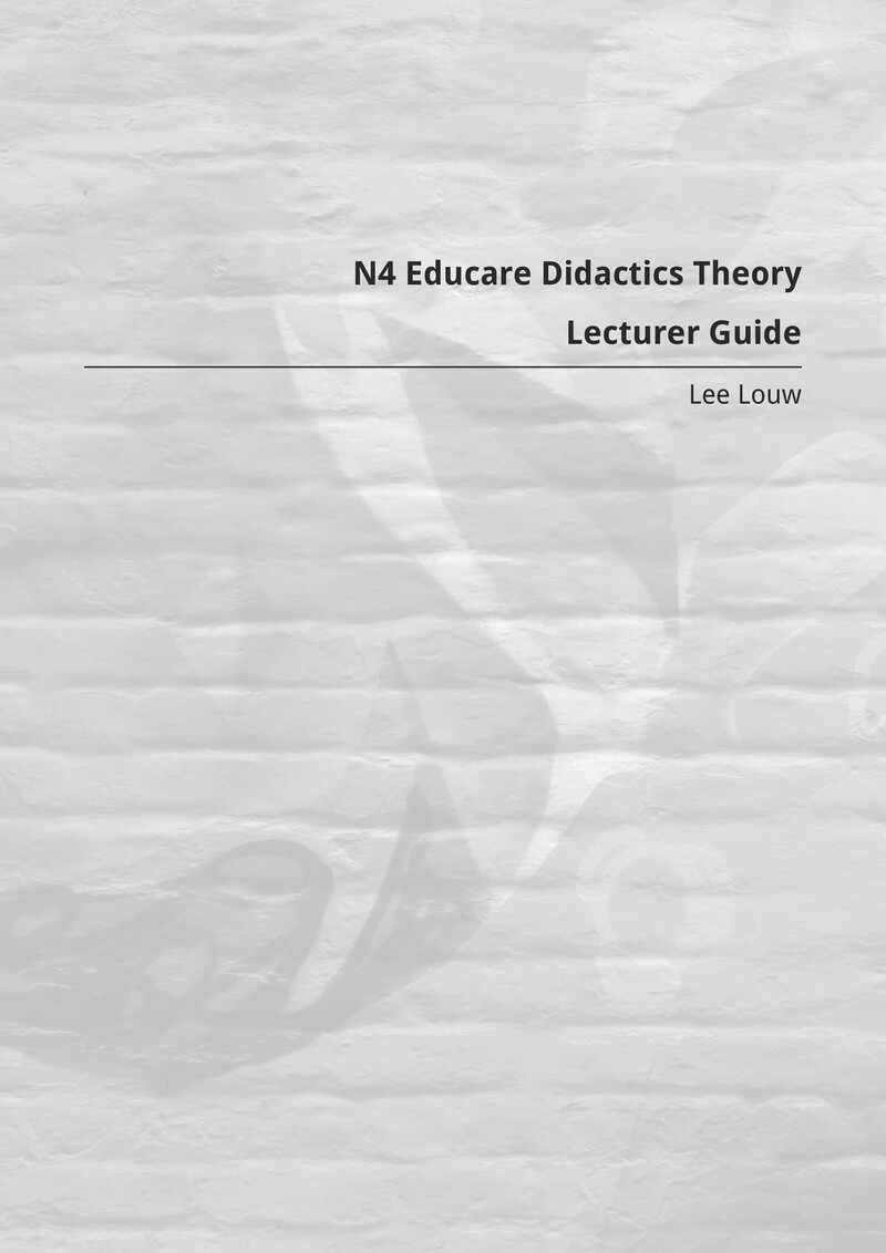 Educare Didactics Lecturer Guide N4 cover