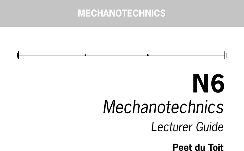 Mechanotechnics Lecturer Guide N6 cover