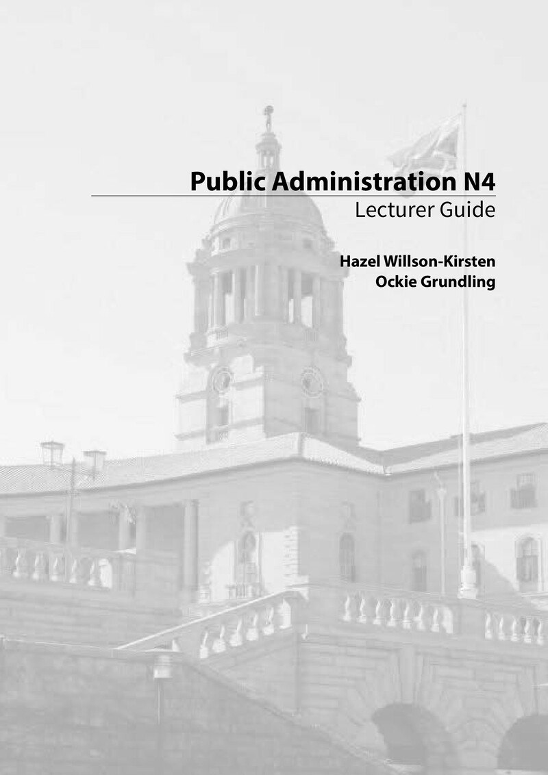 Public Administration Lecturer Guide N4