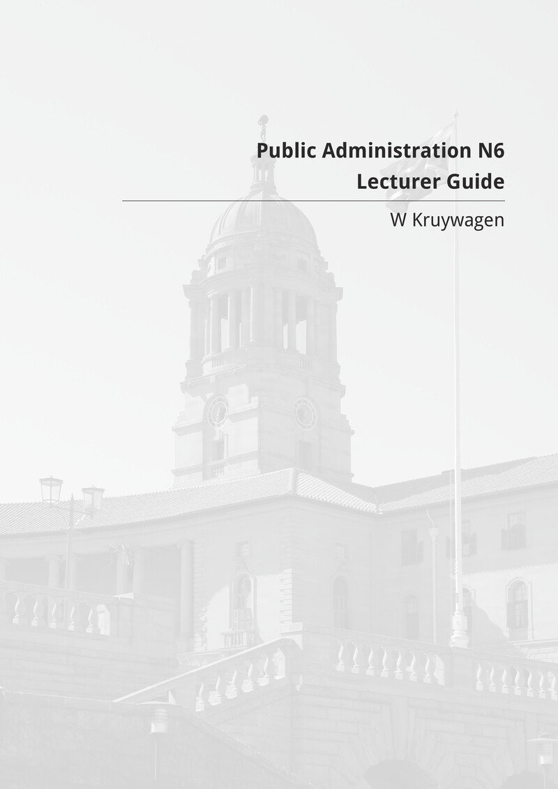 Public Administration Lecturer Guide N6