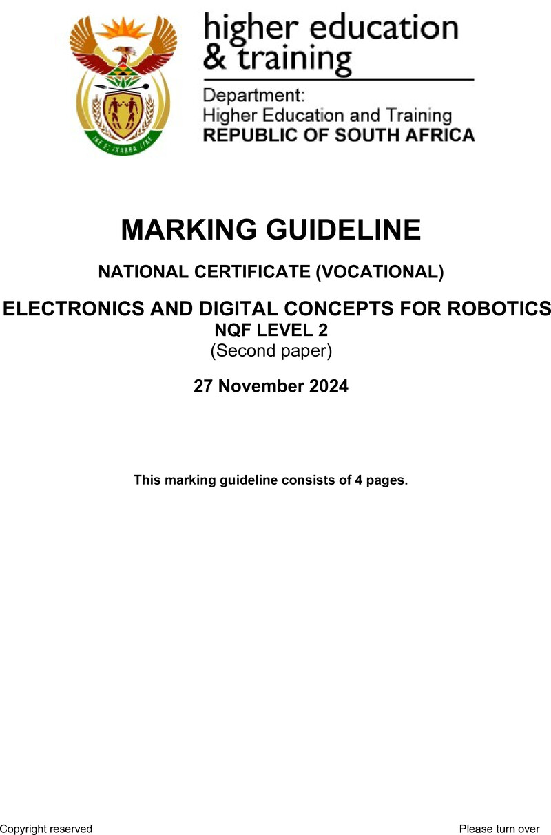 Nc1020 Electronics And Digital Concepts For Robotics L2 P2 Memo Nov 2024